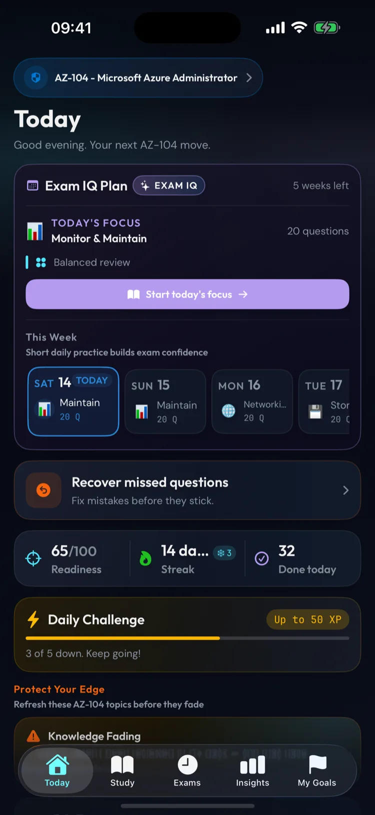 Home dashboard alternative view